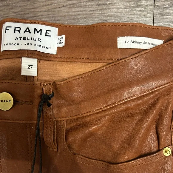 Frame Women's Leather Pants - Picture 3 of 7